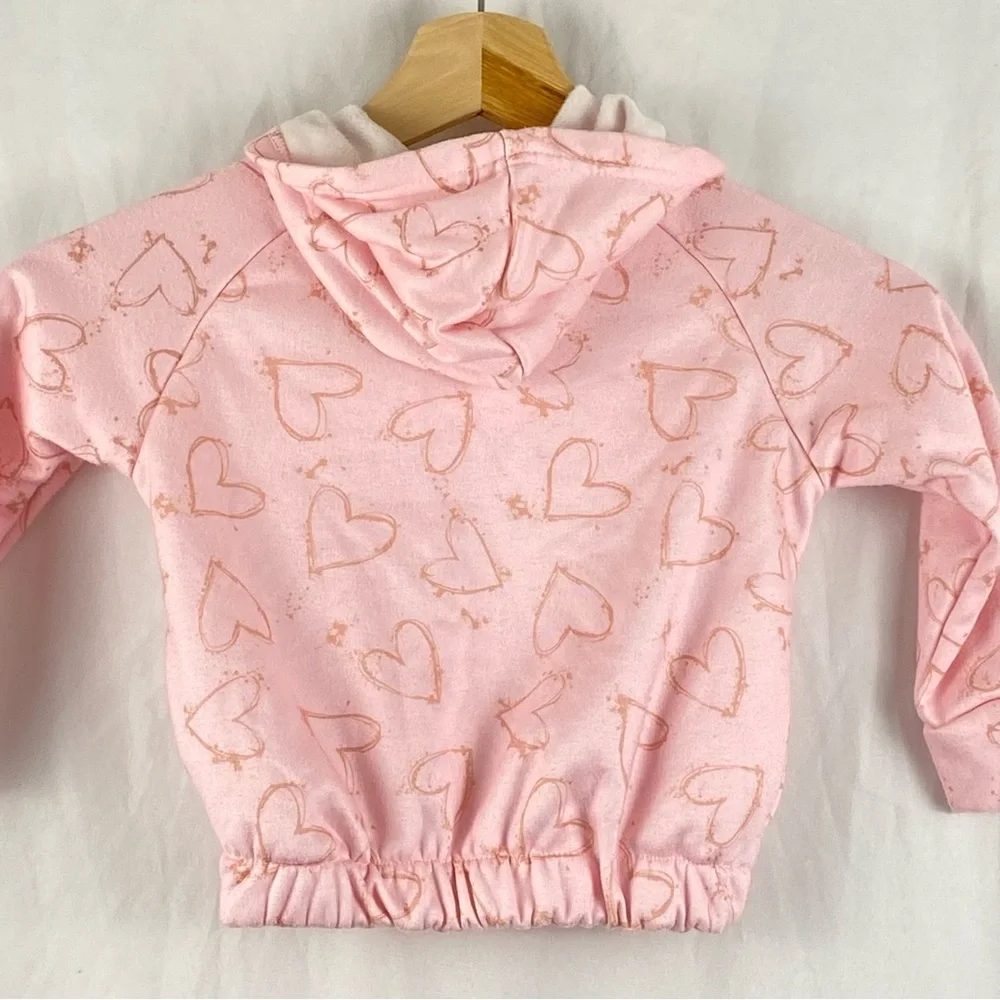 Body Glove Pink Heart Hooded Sweater Toddler Girl Size 3T